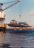 AP1-88 hovercraft number 1 - shipping the superstructure -   (submitted by The <a href='http://www.hovercraft-museum.org/' target='_blank'>Hovercraft Museum Trust</a>).